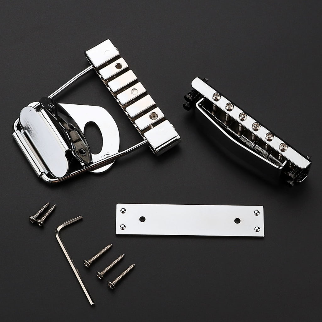 Guitar Tailpiece Bridge Replacement 6 String Electric Guitar Trapeze Tailpiece Bridge Musical Instrument Accessory