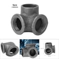 thumbnail image 1 of 5 Piezas de Hierro maleable ANGGREK Negro Fundido para tuberías Bridas en T codo Estilo Industrial, 1 of 7