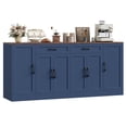 thumbnail image 5 of Hiphuta 70.8"W Large Buffet Cabinet with 6 Doors, Modern Farmhouse Sideboard with 2 Drawers, Coffee Bar for Kitchen Dining Room Living Room, Blue, 5 of 7