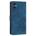thumbnail image 3 of Leather For Samsung Galaxy A05 Case Tulip Embossed 5-card  Flip Wallet Leather Case with Card Holder Magnetic Closure  Phone Cases Cover,Blue,For Galaxy A05, 3 of 7
