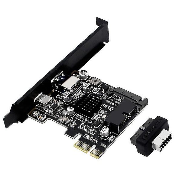 2 Puertos Pci-e 3.0 X1 A Usb 3.0 A Expande Usb-c Hub 5gbps