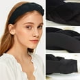 Velvet Headband for Women Girls Criss Cross Wide Braided Hairband Solid