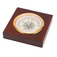 2024 Vintage Compass Aluminum Alloy Compass with Wooden Box for Camping