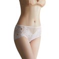 thumbnail image 2 of Xmarks Women's Plus Size Underwear, Ladies Sexy Lace High Waisted Panties, Soft Full Breathable Briefs For Women, 2 of 3