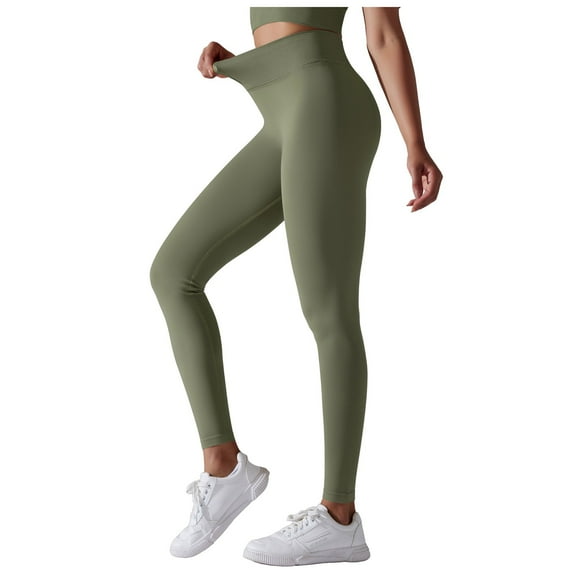 oqasdz Leggings for Women Sports Pants Workout High Waist Pant Athletic Yoga Elastic Fashion Yoga Pants L