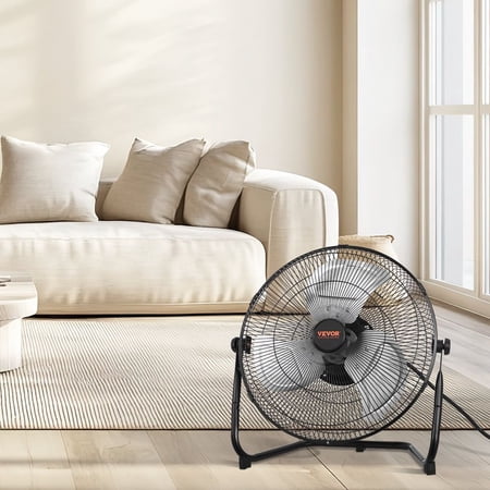 14 Inch Floor Fan 3 Speeds 360° Adjustable Tilt High-Velocity Industrial Fan