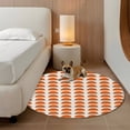 thumbnail image 2 of Orange Boho Round Area Rug 6 FT, Non Slip Bedroom Area Rug, Middle Century Geometric Abstract Art Washable Soft Circular Carpet Non-Shedding Floor Mat for Kitchen Dining Room Home Office Kids Room, 2 of 6