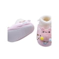 thumbnail image 4 of Topumt Newborn Infant Baby Boys Girls Booties Stay On Socks Soft Shoes Non Skid Winter Warm Christmas Slippers, 4 of 5
