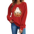 thumbnail image 6 of Trikvn Women's Vintage Fall Sweatshirts Halloween Ghost Pumpkin Print Pullover Tops Long Sleeve Crewneck Casual Activewear Loose Fit Holiday Graphic Shirts, 6 of 6