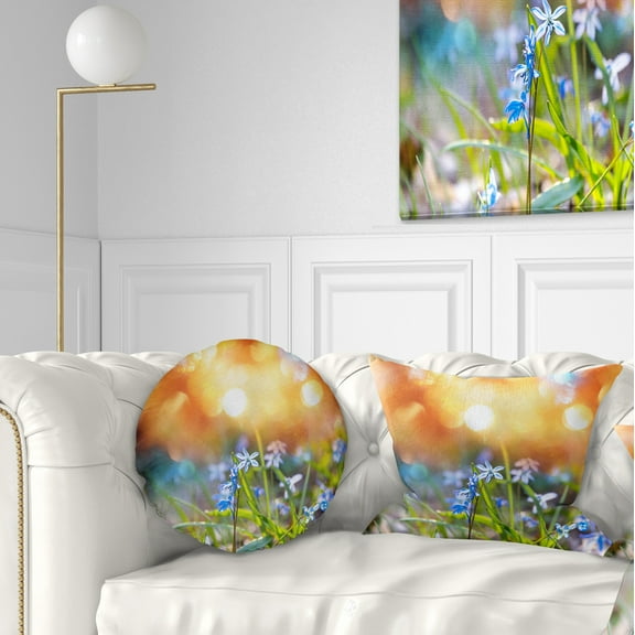 Designart 12" x 20" Yellow Polyester Throw Pillow