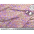 thumbnail image 2 of Soimoi Velvet Fabric Flower Watercolor Print Sewing Fabric Yard 58 Inch Wide, 2 of 3