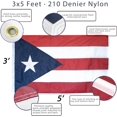 thumbnail image 2 of Anley EverStrong Series Puerto Rico Flag 3x5 Foot Heavy Duty Nylon - Tête de Broderie et Toile Résistante - Puerto Rican PR Bannière Drapeaux, 2 of 7