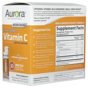 Aurora Nutrascience Micro-Pack+ Liposomal Vitamin C, 1,000 mg, 30 Single-Serve Liquid Packets, 0.24 fl oz (7 ml) Each