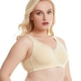 thumbnail image 2 of Women's Cotton Full Coverage Wirefree Non-padded Lace Plus Size Bra 44DDD, 2 of 5