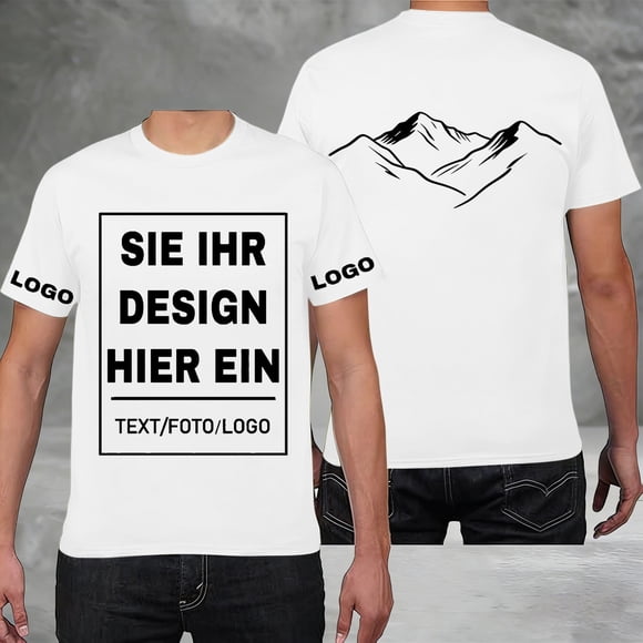 Men’s Summer Custom Photo T Shirt for Everyday Casual Wear - Short Sleeve Tee for Picture Printing Idea Comfortable and Stylish