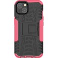 thumbnail image 3 of FFIY for iPhone 13 Case, Heavy Duty Hybrid Slim Dual Layer Rugged Rubber Hybrid Hard/Soft Impact Armor Defender Protective Case with Kickstand for iPhone 13 6.1 Inch (Pink), 3 of 5