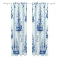 thumbnail image 2 of EREHome Set Nautique Fenêtre Rideaux Occultants Assombrissement Rideau Store Thermique pour Chambre à Coucher Salon, 2 Panneau (52Wx84L Pouces), 2 of 4