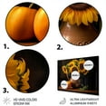 thumbnail image 3 of Designart "Still Life with a Golden Sunflower II" Floral Metal Wall Decor, 3 of 5