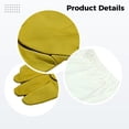 thumbnail image 3 of Sheepskin Leather Beekeeper's Glove, Long Canvas Sleeve Beekeeping Gloves, Beekeeper's Tool, Yellow/White Protective Beekeeping Gloves, 3 of 5