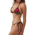 thumbnail image 2 of Fotbe Rose Psychedelic Traje de Baño para Mujer de Dos Piezas – Bikini Sexy de Tirantes Tipo Halter con Diseño Triangular, 2 of 6