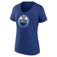 thumbnail image 2 of Women's Blue Edmonton Oilers Primary Logo T-Shirt, 2 of 3