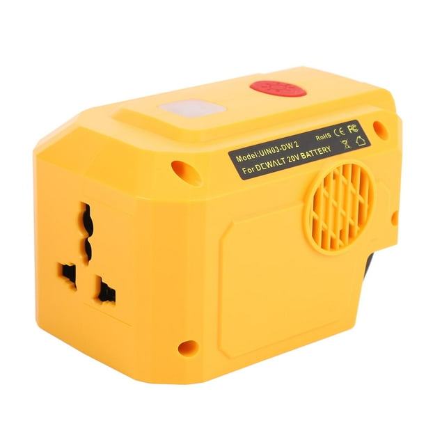 Inversor, 200W Portátil 200LM Luz LED Inversor De Batería De 18V Para Actividades Al Aire Libre