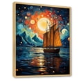 thumbnail image 2 of Designart "Dreams Sailboat Seafaring wall art I" Nautical & Beach Floater Framed Wall Decor, 2 of 7