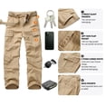 thumbnail image 4 of Mens Cargo Pants Relaxed Fit Classic Casual Pants, 4 of 6