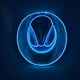 thumbnail image 1 of Sombrero de vaquero de LED, azul, 1 of 3