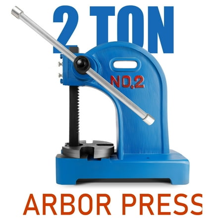 Arbor Press 2 Ton with Hand Wheel, Cast Iron Heavy duty Manual Arbor Press 1 Ton, 8.5" Maximum Height, Desktop Arbor Press, Metal Punch Press Machine for Stamping Bending Forming Stretching