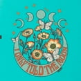 thumbnail image 6 of Wild Bobby I Only Told The Moon, Moon Phases Daisies and Butterflies Vintage Women Racerback Tank Top, Tahiti Blue, Small, 6 of 6