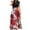 #7-Red, variant on Pntutb Womens,Fashion Women's Short Sleeve Floral Boho Printing Long Dress Ladies Casual Dress Clothes