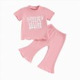 thumbnail image 4 of 1T 2T 3T 4T 5T Toddler Baby Girl Summer Clothes Set Short Sleeve T-shirt Tops Floral Bottom Pants Little Kids Outfits 2Pcs, 4 of 4