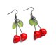 thumbnail image 1 of Pendientes de hoja de cerezo con calavera roja exagerada estilo punk, joyería con personalidad punk femenina, 1 of 3