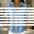 thumbnail image 3 of Sillenn Retro Denim Shirt for Women Collar Henley Half Button Short Sleeve Jean Shirt Oversized Dressy Casual Jean Blouse Lightweight Loose Fit Business Casual Office Work Polo Shirt Black L, 3 of 5
