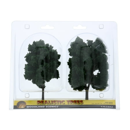 UPC: 0724771015147 | Woodland Scenics Ready Made Realistic Trees  5  to 6   Dark Green  2/Pkg.