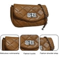 thumbnail image 3 of Bolso de hombro para mujer, bolso de mano de moda para mujer, bolsos cruzados acolchados con cadenaCaqui oscuro:;:;, 3 of 6