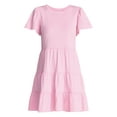 thumbnail image 3 of Time and Tru Women's and Women’s Plus Cotton Swing Dress with Short Sleeves, Sizes XS-4X, 3 of 6