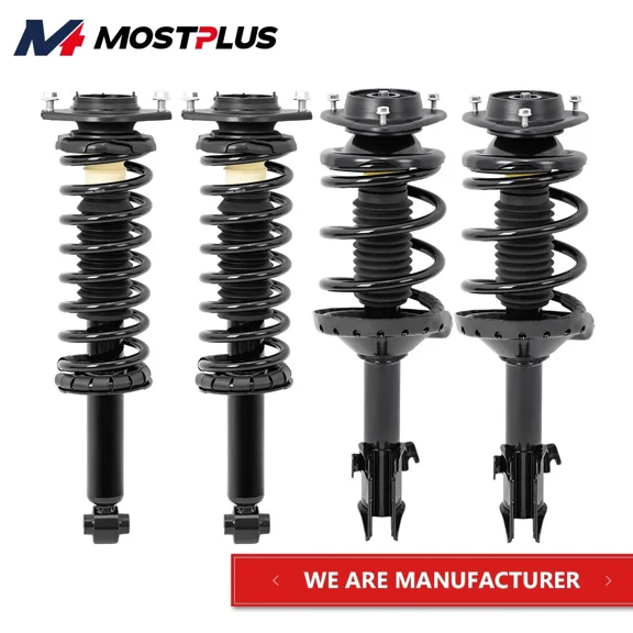 MOSTPLUS Set(4) Front Rear Shocks Struts w/ Coil Spring for 09-13 Subaru Forester H4 2.5L