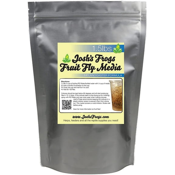 Josh's Frogs Melanogaster Fruit Fly Media 1.5 lbs / 1.35 Quarts (makes 10 fruit fly cultures)