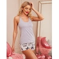 thumbnail image 4 of Ekouaer Womens Cami Pajama Set Sleeveless Racerback Tank Top Pjs Soft Sleepwear, 4 of 7