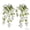 White, variant on Artificial Hibiscus Fake Hanging Flowers Plants for Outdoors Spring Summer Decor, 2pcs Fuchsia Silk Hibiscus Long Trailing Vines UV Resistant Realistic Faux Flower for Outside Front Door Porch Patio
