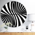 thumbnail image 2 of DesignArt Black and White Spiral Large Wall Clock, 2 of 2