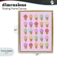 thumbnail image 4 of Stupell Industries Contemporary Ice Cream Shaped Candies Gold Floating Frame Canvas Art, 17 x 21, by LISH Creative, 4 of 8
