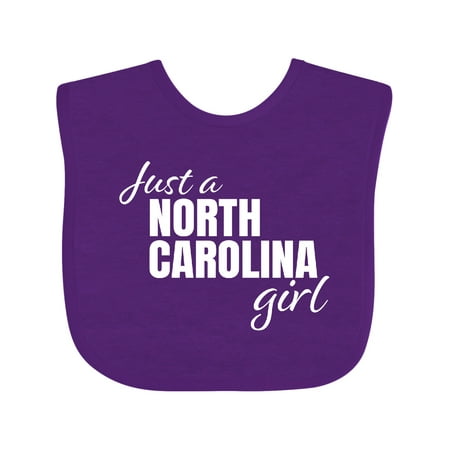 

Inktastic Just a North Carolina Girl Born and Raised Gift Baby Girl Bib