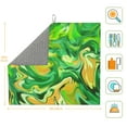 thumbnail image 3 of ZICANCN Dish Drying Mat for Kitchen Countertop, Acid Green Marble Texture Drainer Mats with Non-slip Rubber Backed, Super Absorbent Easy Clean Rack Pad,\r\n16x18 Inches, 3 of 9
