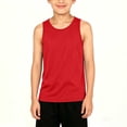 thumbnail image 3 of Kids Basic Tank Tops Boys Girls Sleeveless Cotton Racerback Tanks Undershirts Summer Casual Workout Tshirts 2 Years, Red, 3 of 7