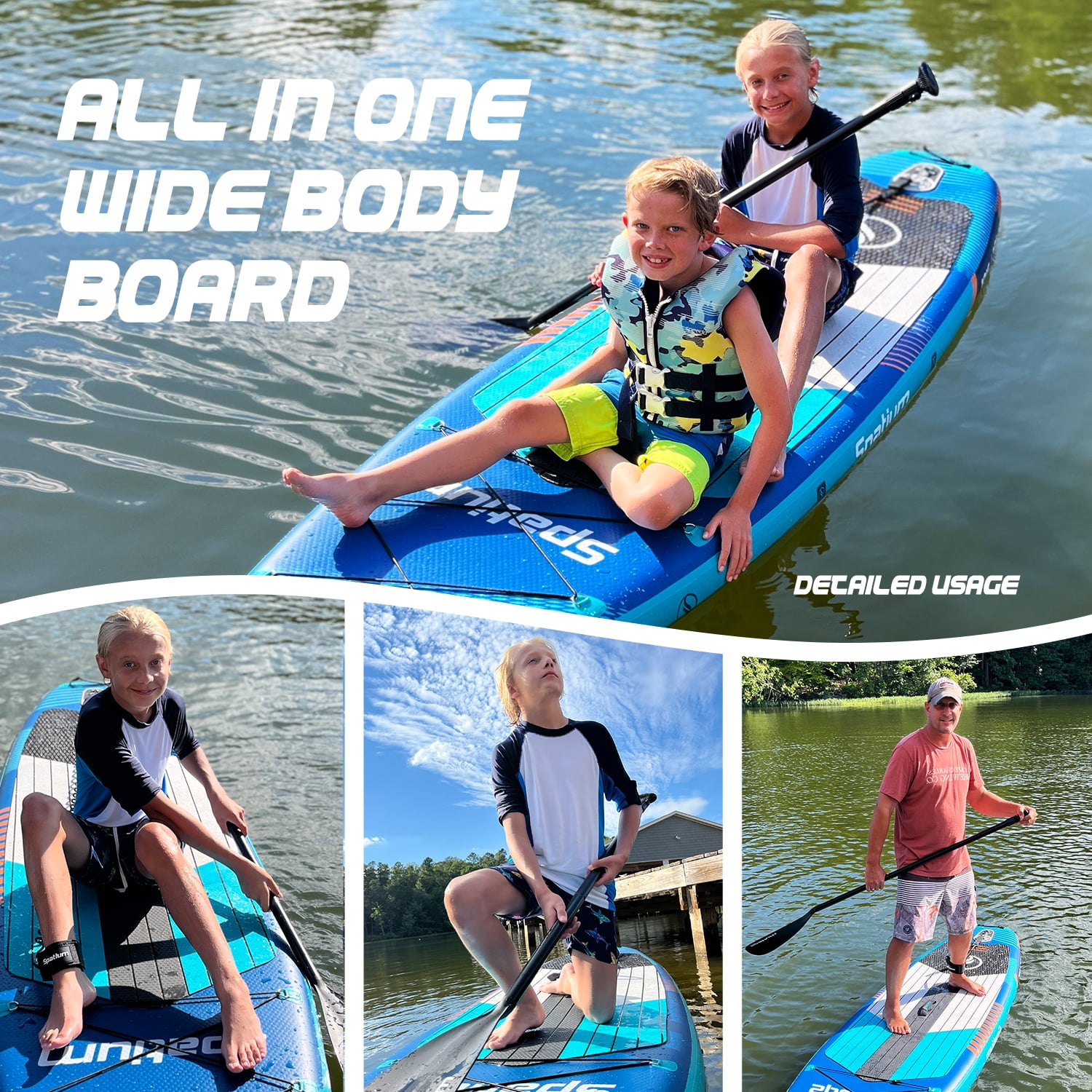 Spatium Sup Paddle Board 10'6''×31''×6'' Inflatable Stand Up Paddle Board with Premium Sup Accessories Including Backpack,Fins, Leash, Paddle, Pump Inflatable Paddle Board for Adults Green