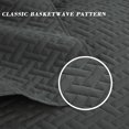 thumbnail image 6 of Exclusivo Mezcla 3-Piece Queen Size Quilt Set, Basket Quilted Bedspread/Coverlet/Bed Cover(90"x 96", Grey), 6 of 7