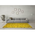 thumbnail image 3 of Ahgly Company Machine Washable Indoor Rectangle Abstract Yellow Modern Area Rugs, 2' x 5', 3 of 4